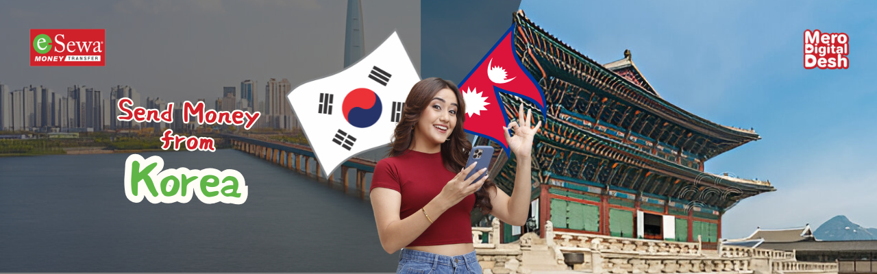 Send Money to Nepal from Korea - Esewa Money Transfer - Banner Image